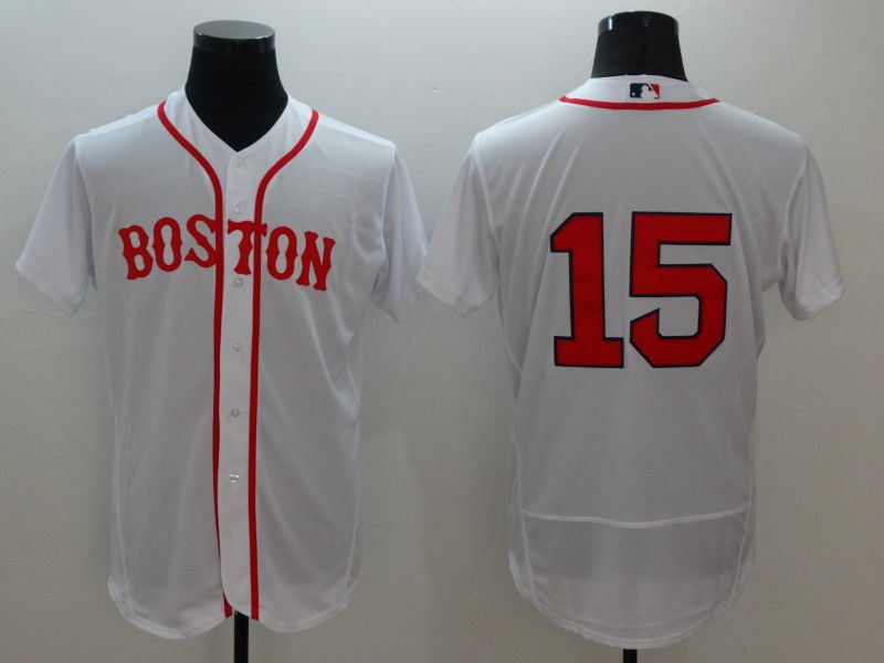 Men Boston Red Sox #15 No name White Elite 2021 MLB Jersey